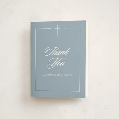 Foil Pressed Baptism and Christening Thank You Cards