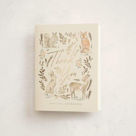 Foil-Pressed Baby Shower Thank You Cards