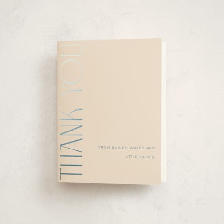 Foil-Pressed Baby Shower Thank You Cards