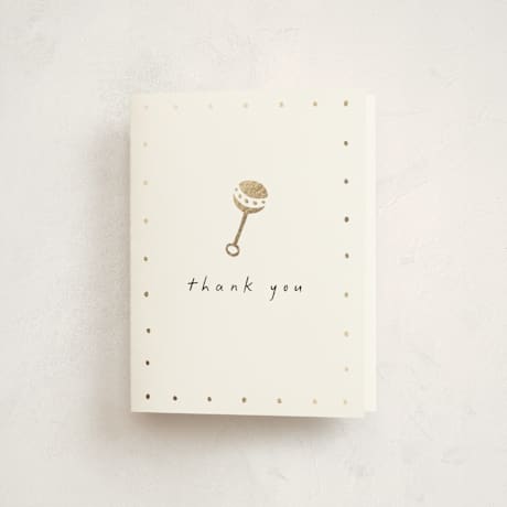 Foil-Pressed Baby Shower Thank You Cards