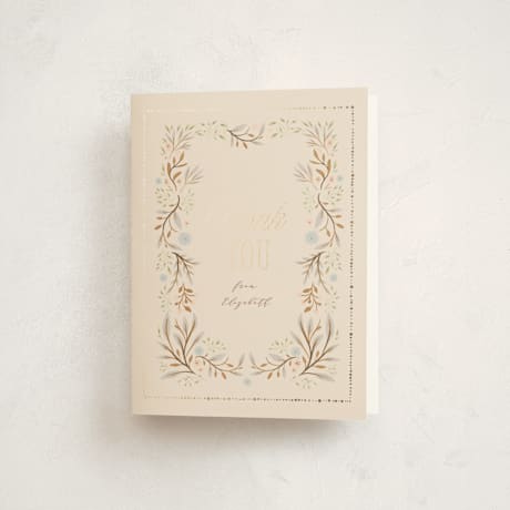 Foil-Pressed Baby Shower Thank You Cards