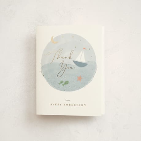 Foil-Pressed Baby Shower Thank You Cards
