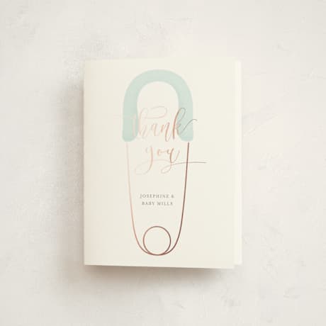 Foil-Pressed Baby Shower Thank You Cards