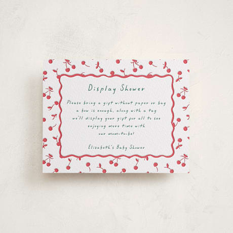 Letterpress Baby Shower Insert Cards