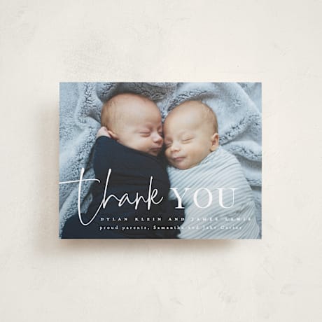 Flat Birth Announcement Thank You Cards