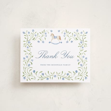 Flat Birth Announcement Thank You Cards