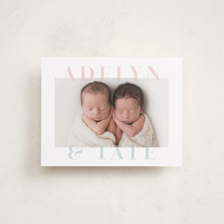 Flat Birth Announcement Thank You Cards
