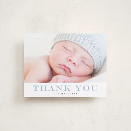 Flat Birth Announcement Thank You Cards