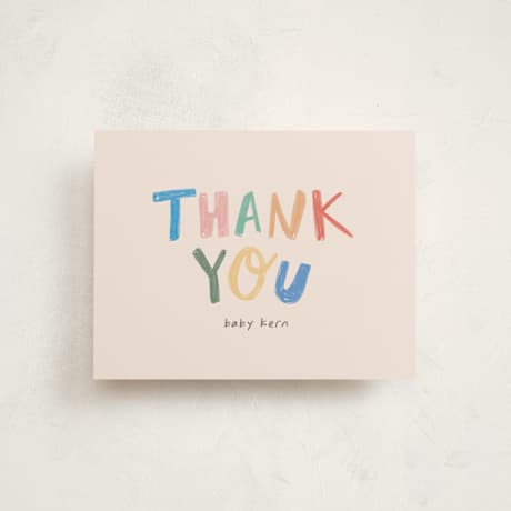 Flat Birth Announcement Thank You Cards
