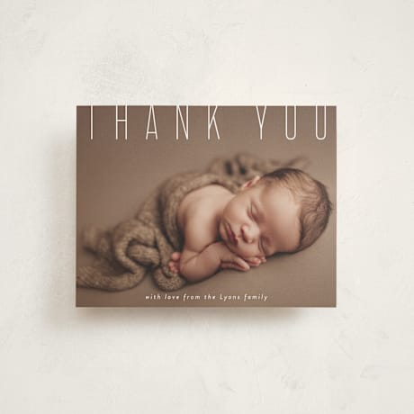 Flat Birth Announcement Thank You Cards