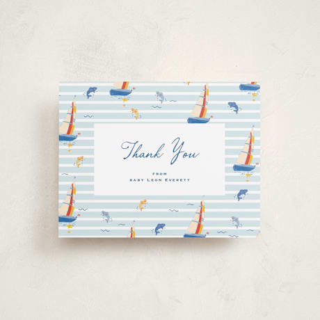 Flat Birth Announcement Thank You Cards