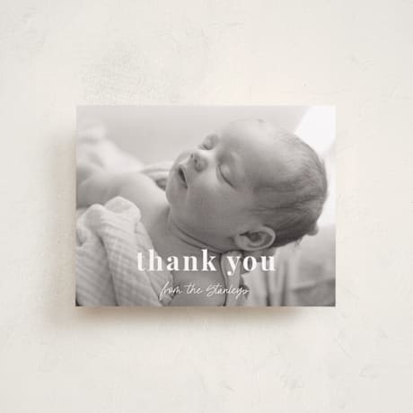 Flat Birth Announcement Thank You Cards
