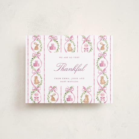 Flat Birth Announcement Thank You Cards