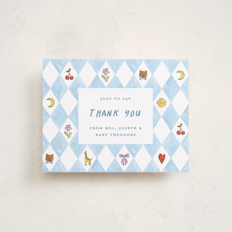 Flat Birth Announcement Thank You Cards