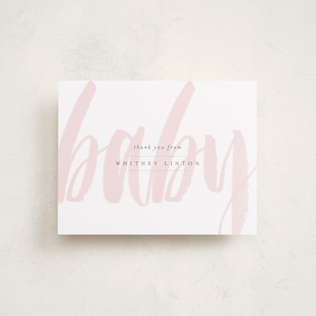 Flat Baby Shower Thank You Cards