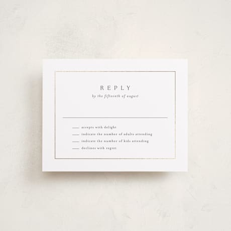 Foil-Pressed Mitzvah RSVP Cards