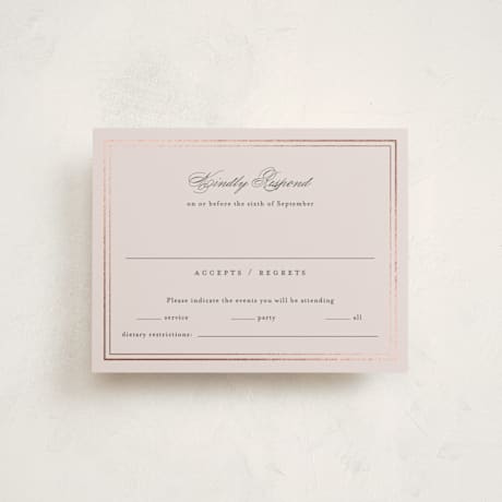 Foil-Pressed Mitzvah RSVP Cards