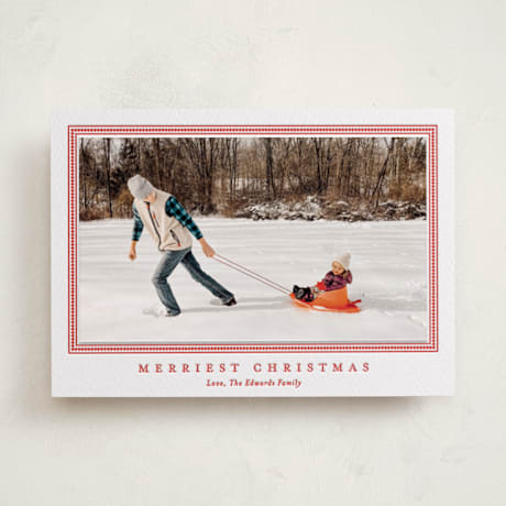 Letterpress Holiday Photo Mount Cards