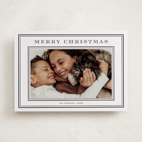 Letterpress Holiday Photo Mount Cards