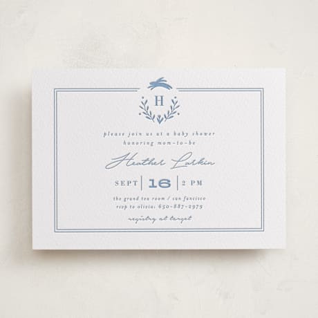 Letterpress Baby Shower Invitations