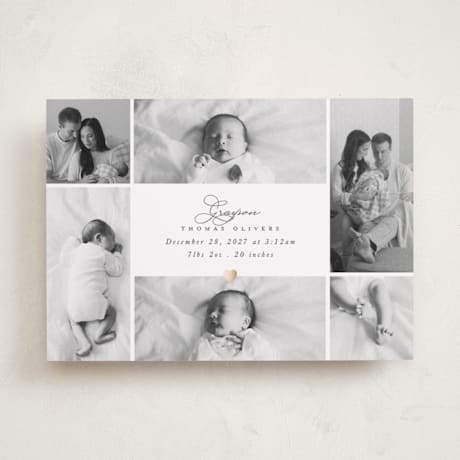 Foil-Pressed Birth Announcements