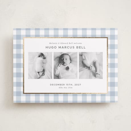 Foil-Pressed Birth Announcements
