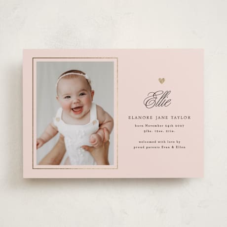 Foil-Pressed Birth Announcements