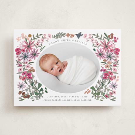 Foil-Pressed Birth Announcements