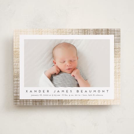 Foil-Pressed Birth Announcements