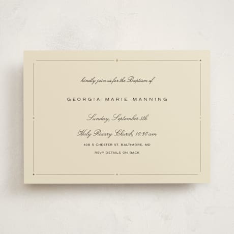 Foil-Pressed Baptism and Christening Invitations