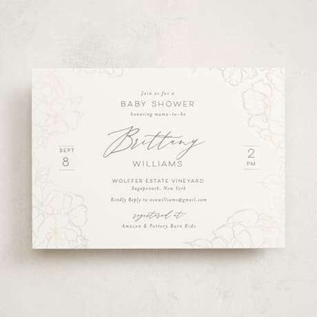 Gloss-Press Baby Shower Invitations