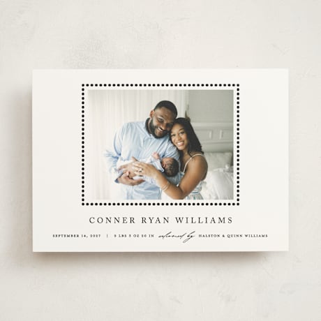 Birth Announcement Photo Mount Cards