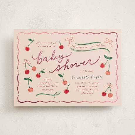 Foil-Pressed Baby Shower Invitations
