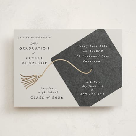Foil-Pressed Graduation Party Invitations