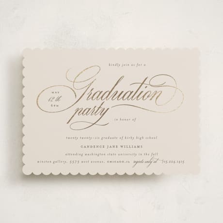 Foil-Pressed Graduation Party Invitations