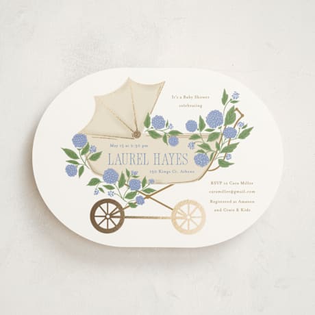 Foil-Pressed Baby Shower Invitations