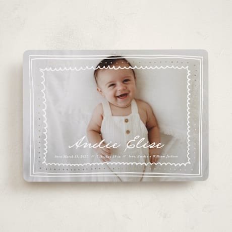 Foil-Pressed Birth Announcements