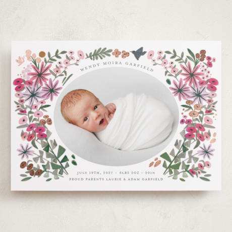 Foil-Pressed Grand Birth Announcements
