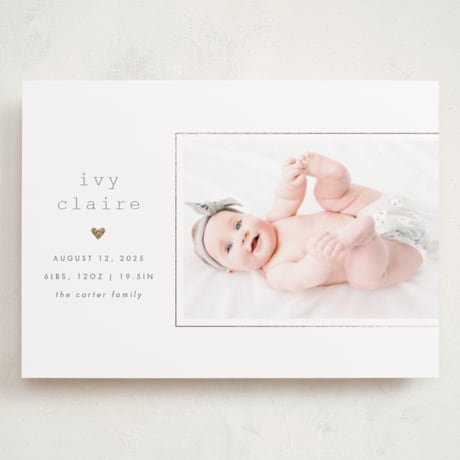 Foil-Pressed Grand Birth Announcements