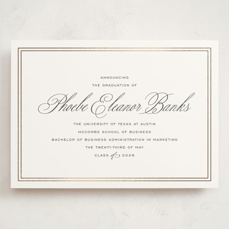 Foil-Pressed Grand Graduation Announcements