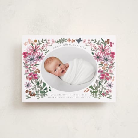 Foil-Pressed Birth Announcement Petite Cards