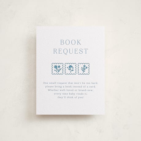 Letterpress Baby Shower Insert Cards
