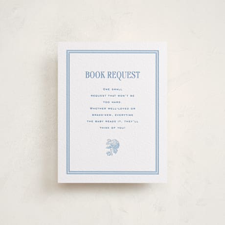Letterpress Baby Shower Insert Cards