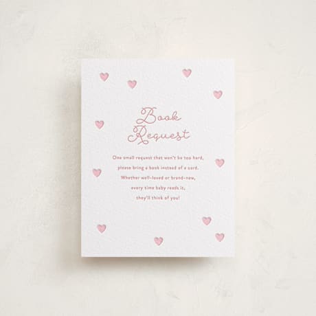 Letterpress Baby Shower Insert Cards