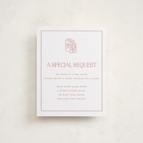 Letterpress Baby Shower Insert Cards
