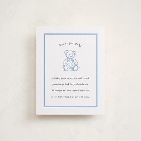 Letterpress Baby Shower Insert Cards
