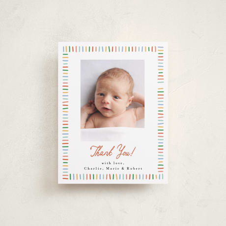 Flat Birth Announcement Thank You Cards