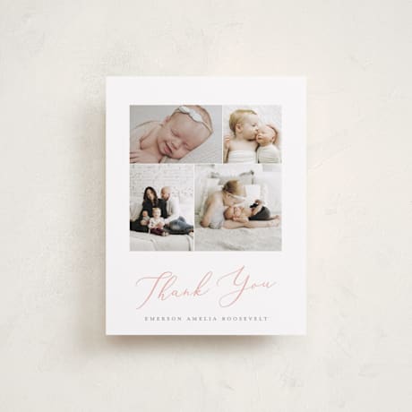 Flat Birth Announcement Thank You Cards