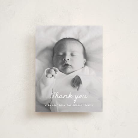 Flat Birth Announcement Thank You Cards