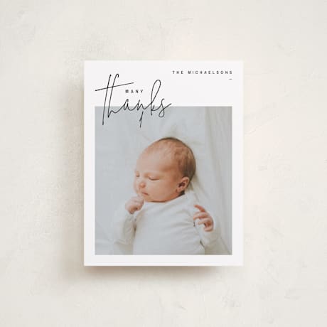Flat Birth Announcement Thank You Cards